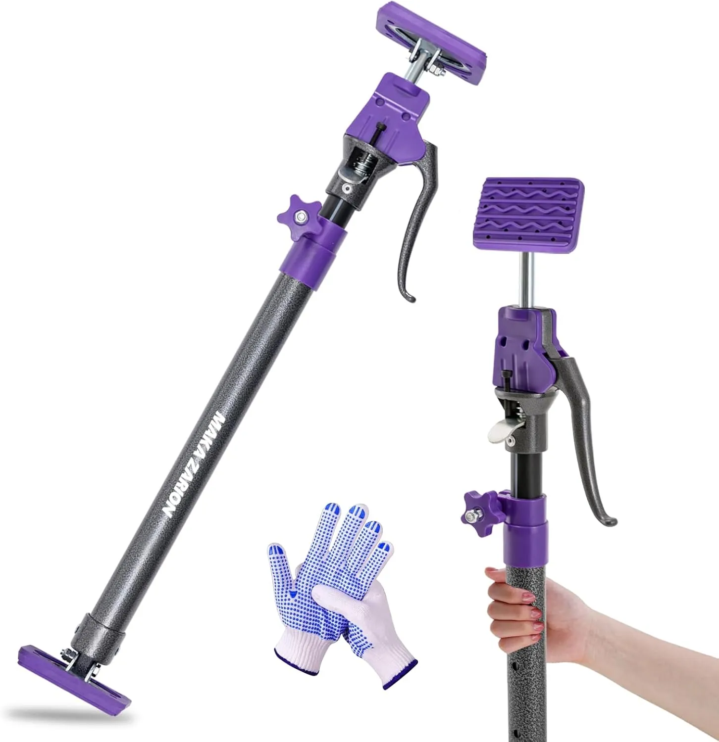 Cabinet Jack Support Pole, Third Hand Tools, 23.6"-45.3 inches, Steel Telescopic Adjustable Support Pole, Capacity for Cabinet Jack, Drywall Jack& Cargo Bars, 1-Pack