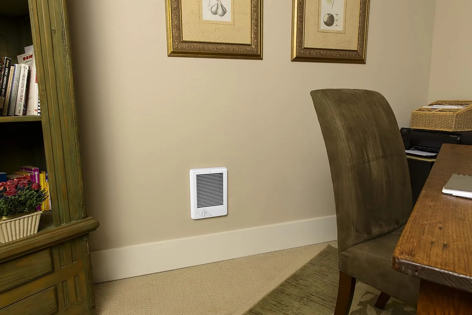 Cadet Com-Pak Electric Wall Heater Single Pole Built-in Thermostat Kit for Models CS, CM or CST (Model: CTT1W, Part: 67063), 22 Amp, 240/208/120 Volt, White