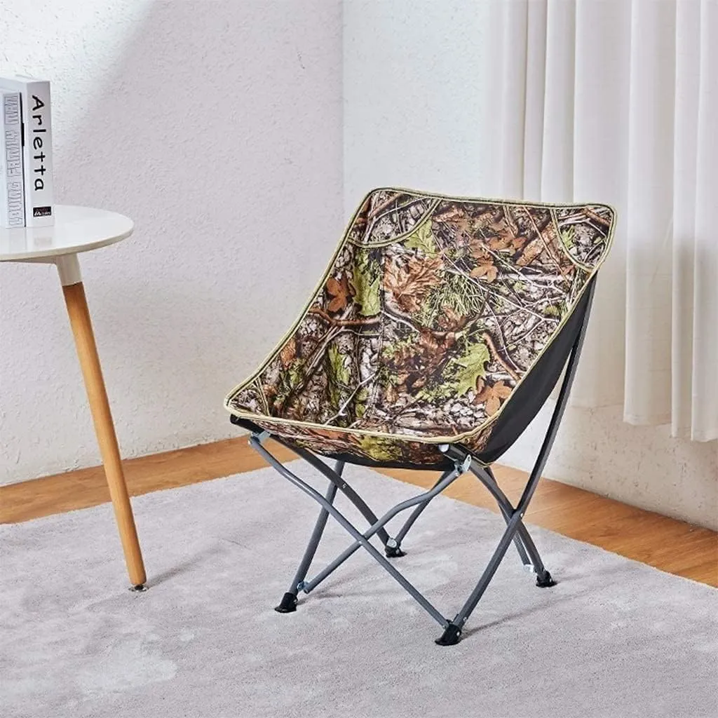 Camp Chair Outdoor Portable Fishing Stools Camping Chair Garden Moon Recliner,Camping Folding Chair/Brown