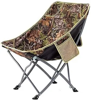 Camp Chair Outdoor Portable Fishing Stools Camping Chair Garden Moon Recliner,Camping Folding Chair/Brown