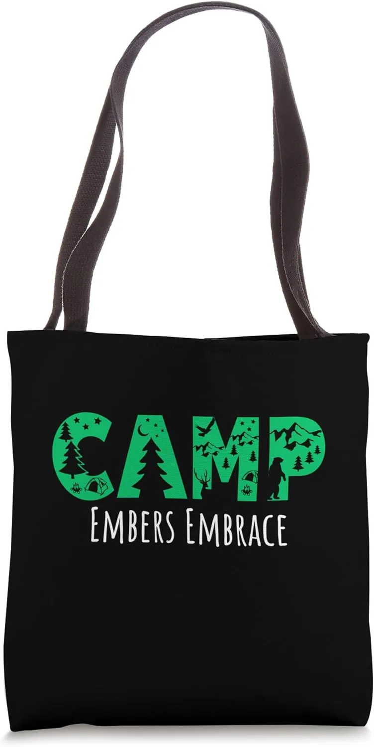 Camp Embers Embrace Camping Pun Tote Bag