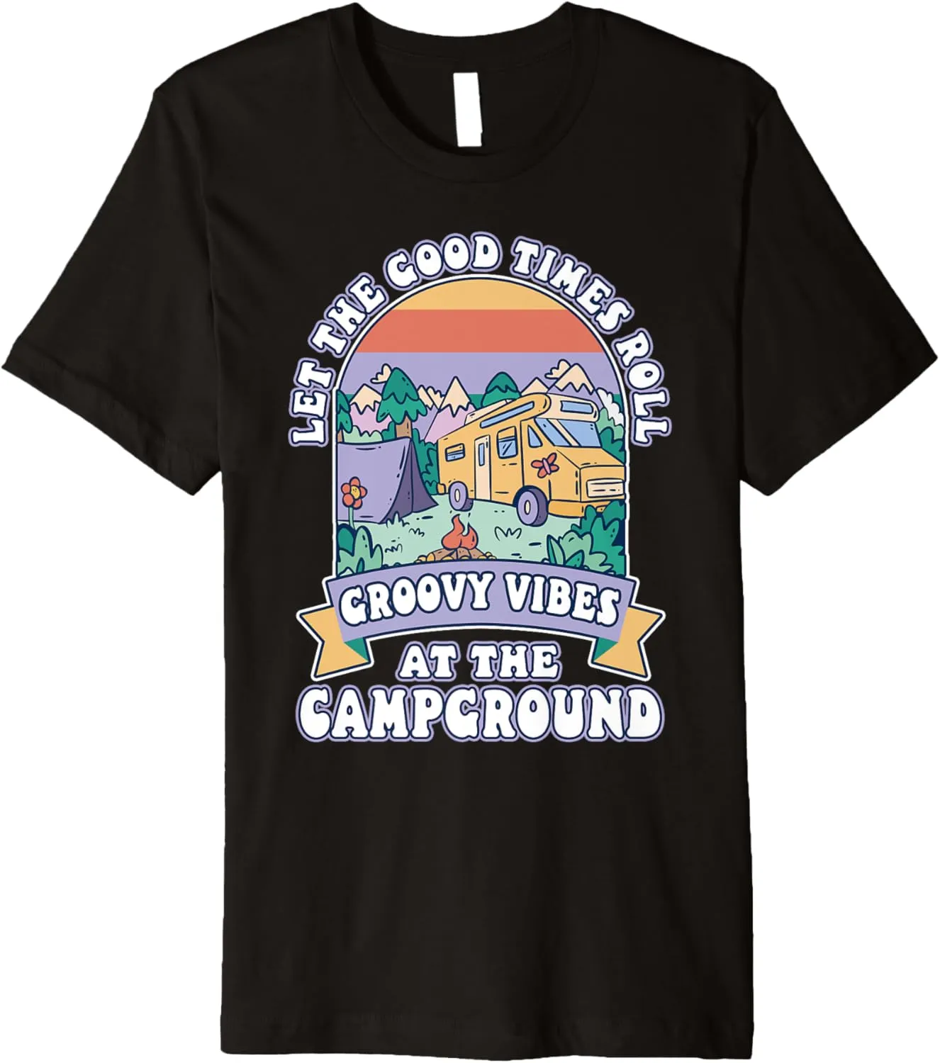 Campground Tent Camping Campfire Premium T-Shirt