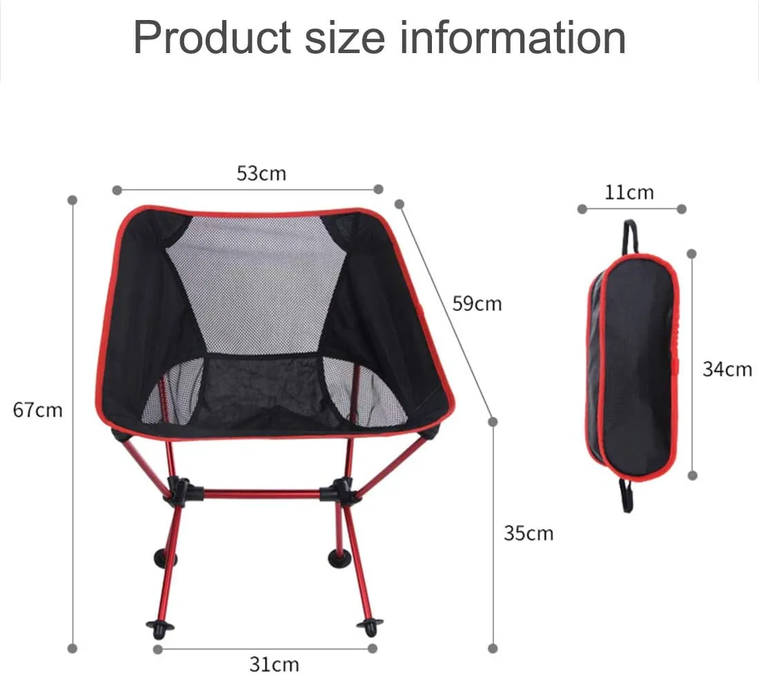 Camping Accessory Outdoor Portable Folding Camping Chair Light Fishing Beach Chair Aviation Aluminum Alloy Backrest Recliner (Color : Purple)