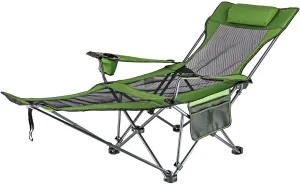 Camping Chair Beach Chair Heavy Duty Armrest Recliner Lounger Stool Lounge Chair Folded Chair for Fishing Traveling Picnic