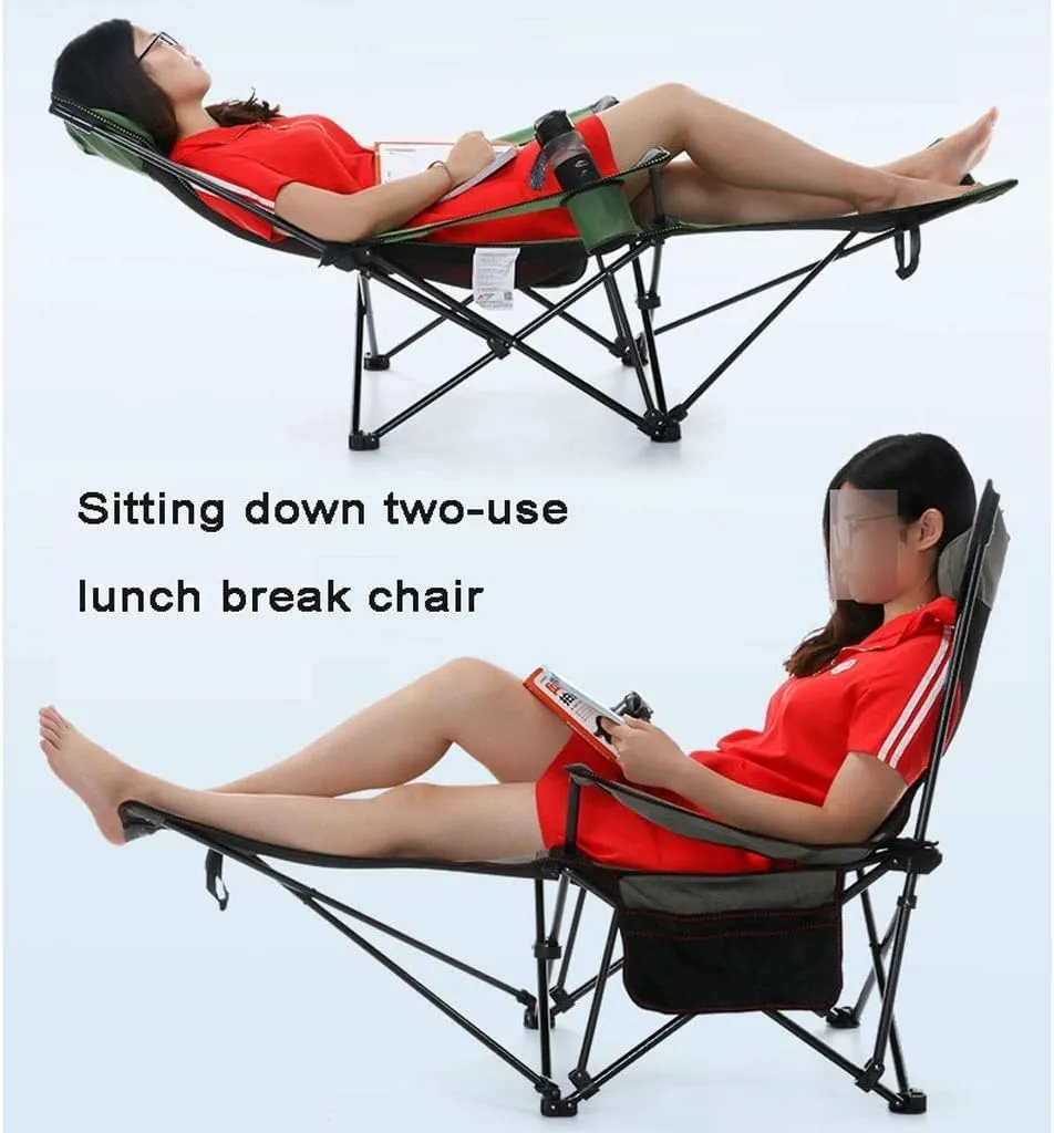 Camping Chair Camp Chair Outdoor Camping Chair Folding Chair Recliner Break Relax Lounger Chairs Garden Balcony Fishing Hiking Folding Chairs Outdoor Fishing Chair,Blu 85 * 153 * 88cm