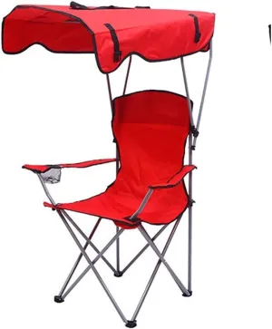 Camping Chair Folding Chairs Lawn Chairs Camping Chair With Shade Canopy Chair, Folding Recliner, Adjustable Outdoor Beach Lightweight Sunshade Folding Chairs Folding Chair Camp Chair Moon Chair ( Col