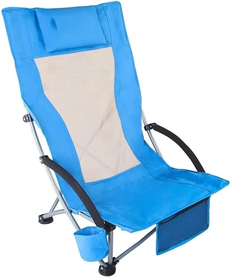 Camping Chair Folding Chairs Lawn Chairs High-Backed Armchair Padded Deck Chair Portable Beach Chair Folding Chair Ergonomics Breathable Comfortable With Headrest Folding Chair Camp Chair Moon Chair (
