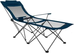 Camping Chair Folding Chairs Lawn Chairs Portable Camping Chair With Footrest Mesh Backrest Folding Reclining Lunch Break Bed Sitting Lying Dual-Purpose Beach Seat Folding Chair Camp Chair Moon Chair