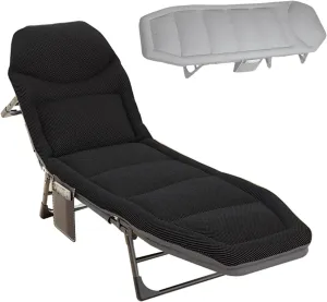 Camping Cot, Portable Folding Outdoor Bed, 5-Position Adjustable Backrest, Outdoor Lounge Chairs Perfect for Camping, Beach, Travel, Home Office Lunch Break (Color : C, Size : 190x65cm)
