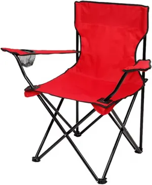 Camping Folding Chair Fishing Chair with Carrying Bag & Armrest Foldable Portable Camping Chair Heavy Duty for Garden Lawn Patio
