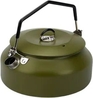 Camping Kettle 1L Camping Kettle Tea Pot Outdoor Hiking Kettle Pot, Portable Camping Coffee Pot for Stove Top, Outdoor, Hiking, Camping, Picnic and Traveling Camping Kettle Camp Tea offee Pot (Color