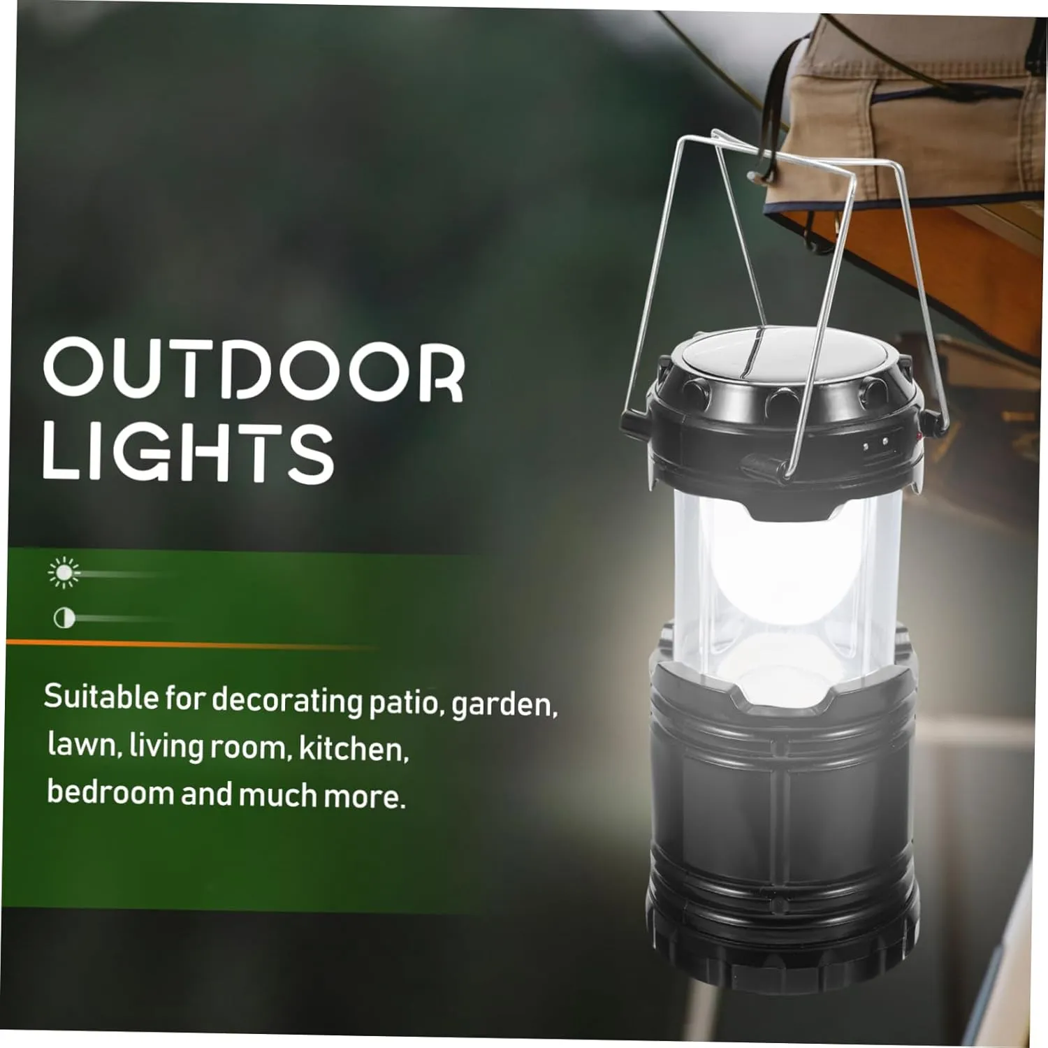 Camping Light Solar Lanterns Outdoor Solar Tent Light for Emergency Lamp Camping Lighting Tool Lightweight Design Random Color