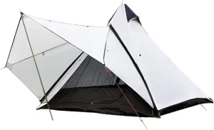 Camping Pyramid Tipi Tent Adult Indian Teepee Tent Yurt Tent Double Layers Waterproof Anti-UV Windproof Tents for Outdoor Camping Hiking Hunting 3-4 Person (Camel) (White)