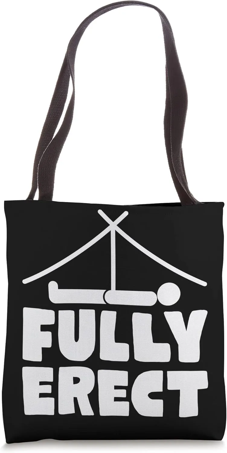 Camping tent fully erect - funny camping camper graphic Tote Bag