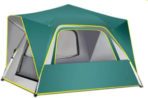 Camping Tents Shelter Portable with Carry Bag Waterproof Hold 3-4 Persons Instant Setup Pop Up Tent with Top Rainfly UV Protection for Camping Hiking Mountaineering (Color : Green)