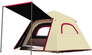 Camping Tents Shelter Portable with Carry Bag Waterproof Hold 3-4 Persons Instant Setup Pop Up Tent with Top Rainfly UV Protection for Camping Hiking Mountaineering (Color : White)