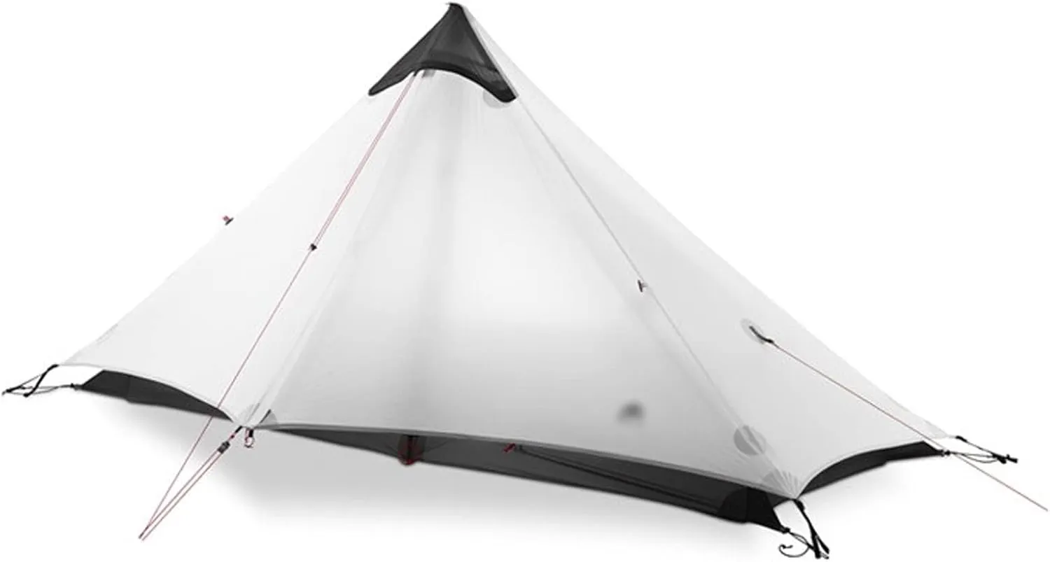 Camping Tents,2022 New Version 230cm Ultralight Camping 3/4 Season 15d Silnylon Rodless Tent (Color : Gray, Size : 1P 4 Season)