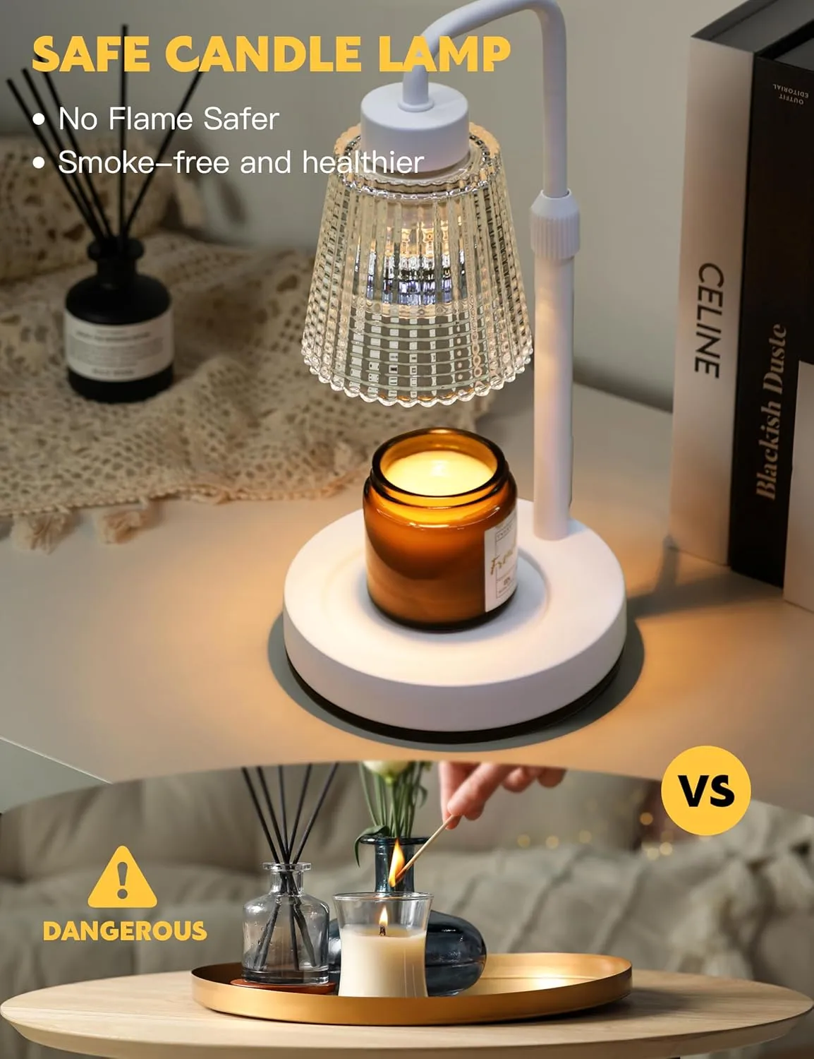 Candle Warmer Lamp with Timer Dimmable, Birthday Gifts for Women Mom, House Warming Gifts New Home Decor, Wax Melt Warmer for Jar Candles