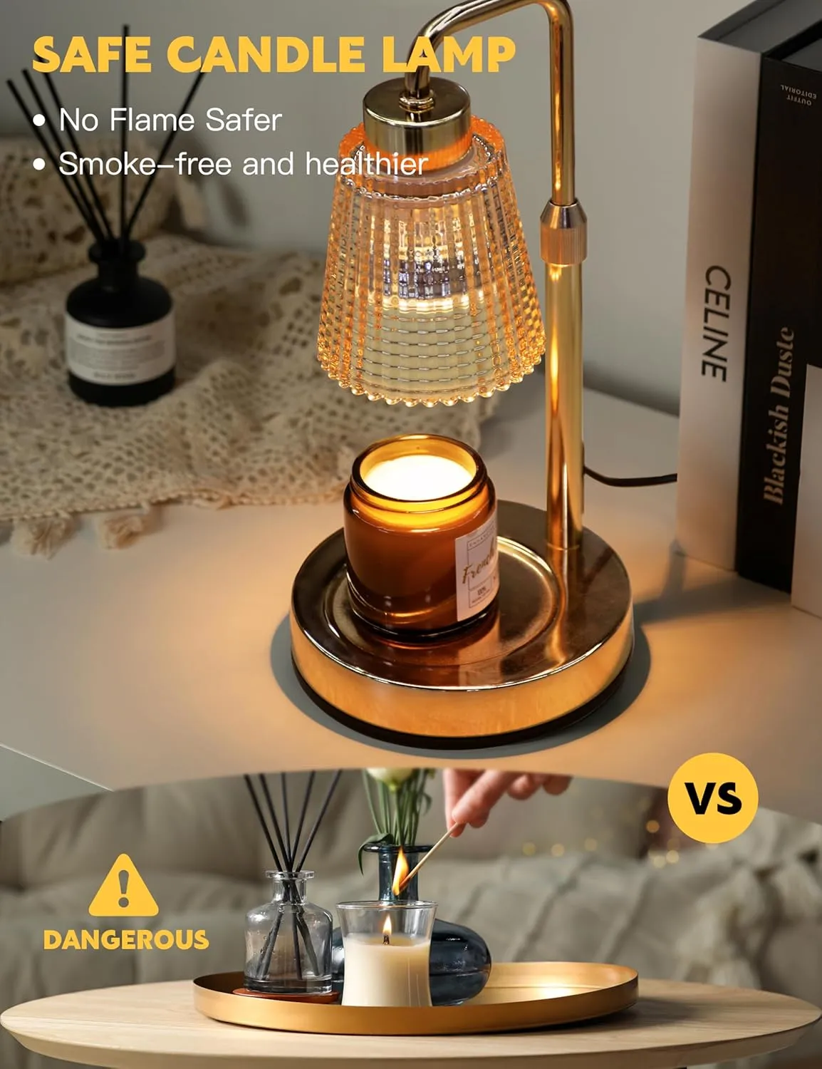 Candle Warmer Lamp with Timer Dimmable, Birthday Gifts for Women Mom, House Warming Gifts New Home Decor, Wax Melt Warmer for Jar Candles