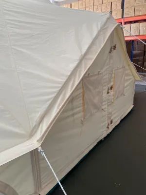 Canvas Tent Bell Tent Glamping, 4 Seasons Yurt for Camping, 4M/5M Cotton Canvas for Family Camping, Outdoor Hunting, or Party (13ft-16.5ft). Durable, Spacious, and Versatile
