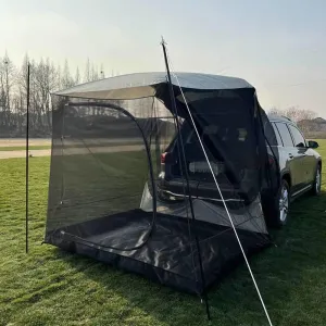 Car Awning Sun Shelter, Portable Waterproof SUV Tent, Camping Car Canopy With Mosquito Net