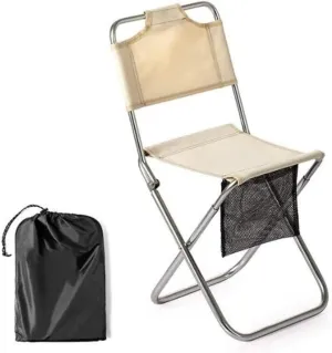 Chair for Outdoors, Folding Camping Chair Outdoor Fishing Chair Picnic BBQ Seat Ultralight Aluminum Alloy Camping Stool with Storage Bag Picnic Chair for Adults