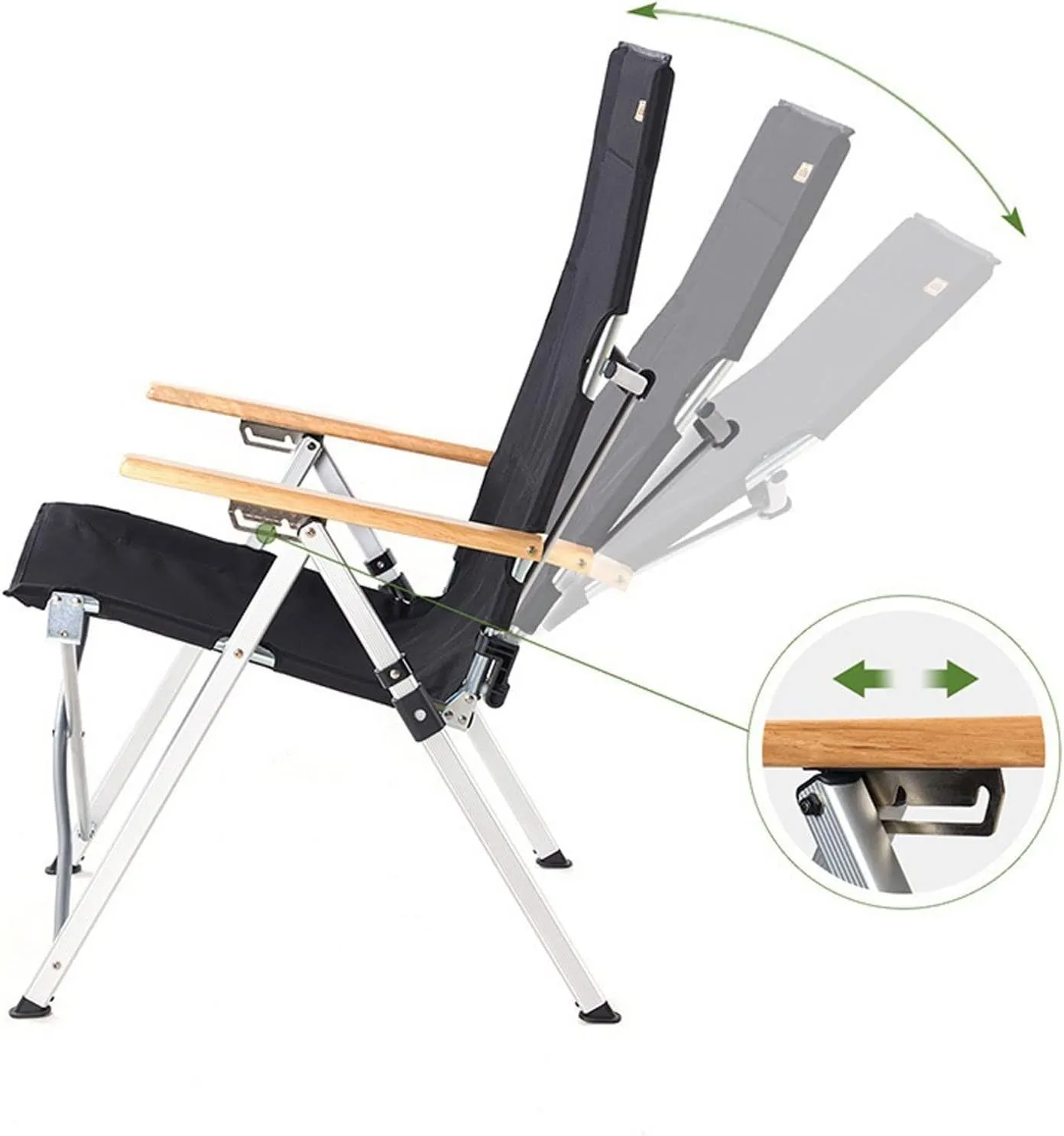 Chairs Outdoor Folding Chair Aluminum Alloy Portable Adjustable Reclining Camping Fishing Beach Chair Leisure Reclining Chair
