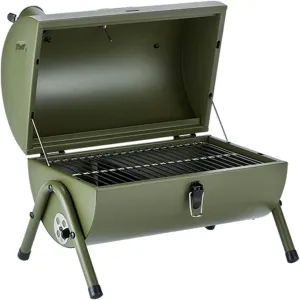Charcoal Grill Portable Grill, Cylindrical Multifunction Barbecue Camping Grill for Outdoor Cooking, Camping and Picnic Suitable for 3-5 People