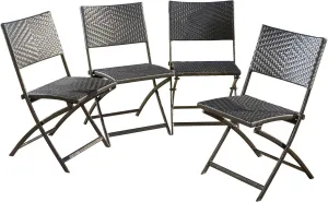 Christopher Knight Home El Paso PE / Iron Dining Chairs, 4-Pcs Set, Multibrown