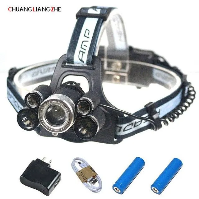 CHUANGLIANGZHE LED Headlights  Camping Headlights Fishing Lights 18650  Battery Rechargeable Torches Headlights 3000 Lumens