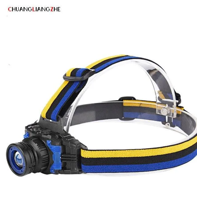 CHUANGLIANGZHE LED Q5 Glare Head Lamp Outdoor Riding Waterproof Light Headlamp Waterproof Battery 18650 Rechargeable Rotary Zoom