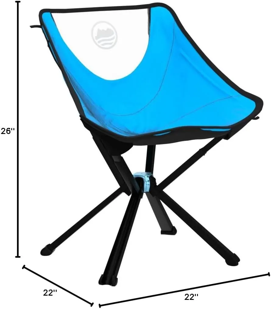 CLIQ Portable Chair - Lightweight Folding Chair for Camping - Supports 300 Lbs - Perfect for Outdoor Adventures - Sky