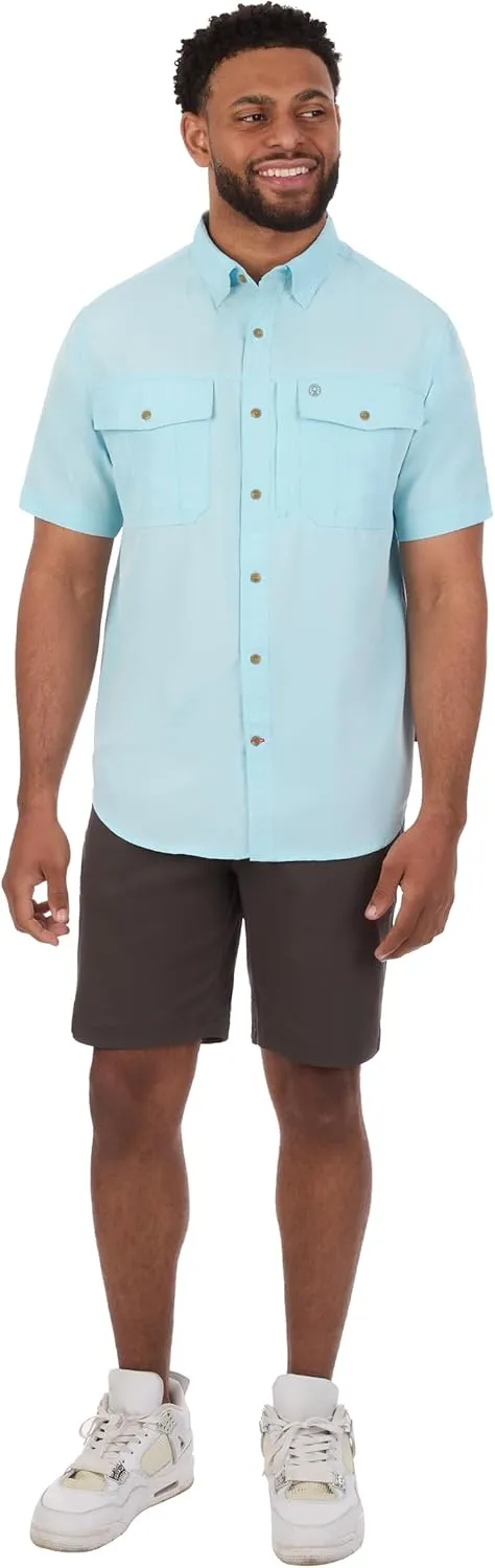 Coleman Mens UPF 40  Ultra Lightweight Quick Dry Short Sleeve Guide Shirt Outdoor for Fishing Hiking Camping