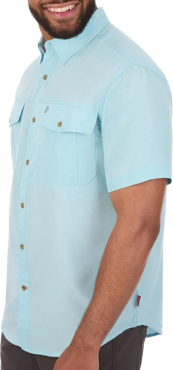 Coleman Mens UPF 40  Ultra Lightweight Quick Dry Short Sleeve Guide Shirt Outdoor for Fishing Hiking Camping