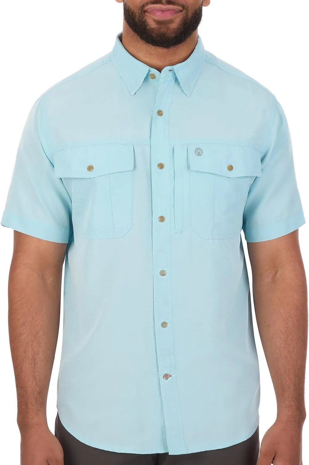 Coleman Mens UPF 40  Ultra Lightweight Quick Dry Short Sleeve Guide Shirt Outdoor for Fishing Hiking Camping
