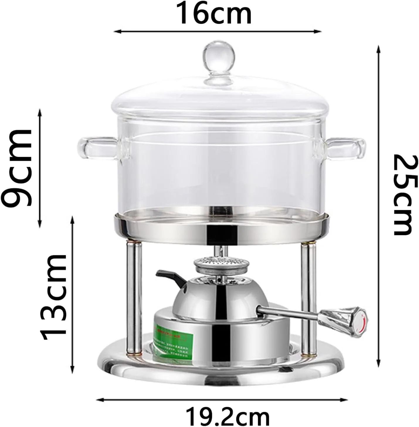 Compact Single - Person Glass Hot Pot with Inflatable Stove for Indoor and Outdoor Use(TP,Automatic)