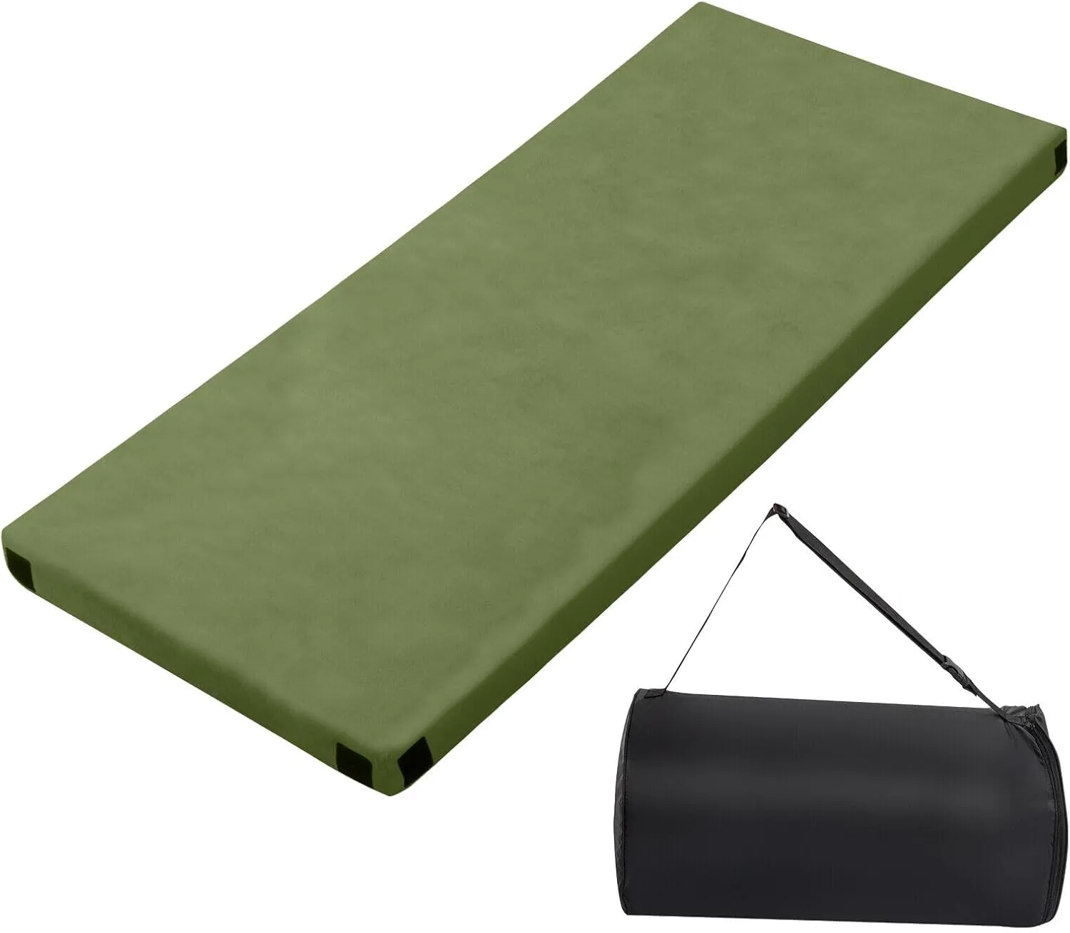Compatible with Memory Foam Camping Mattress Pad, Portable Roll Up Sleeping Camping Mattress