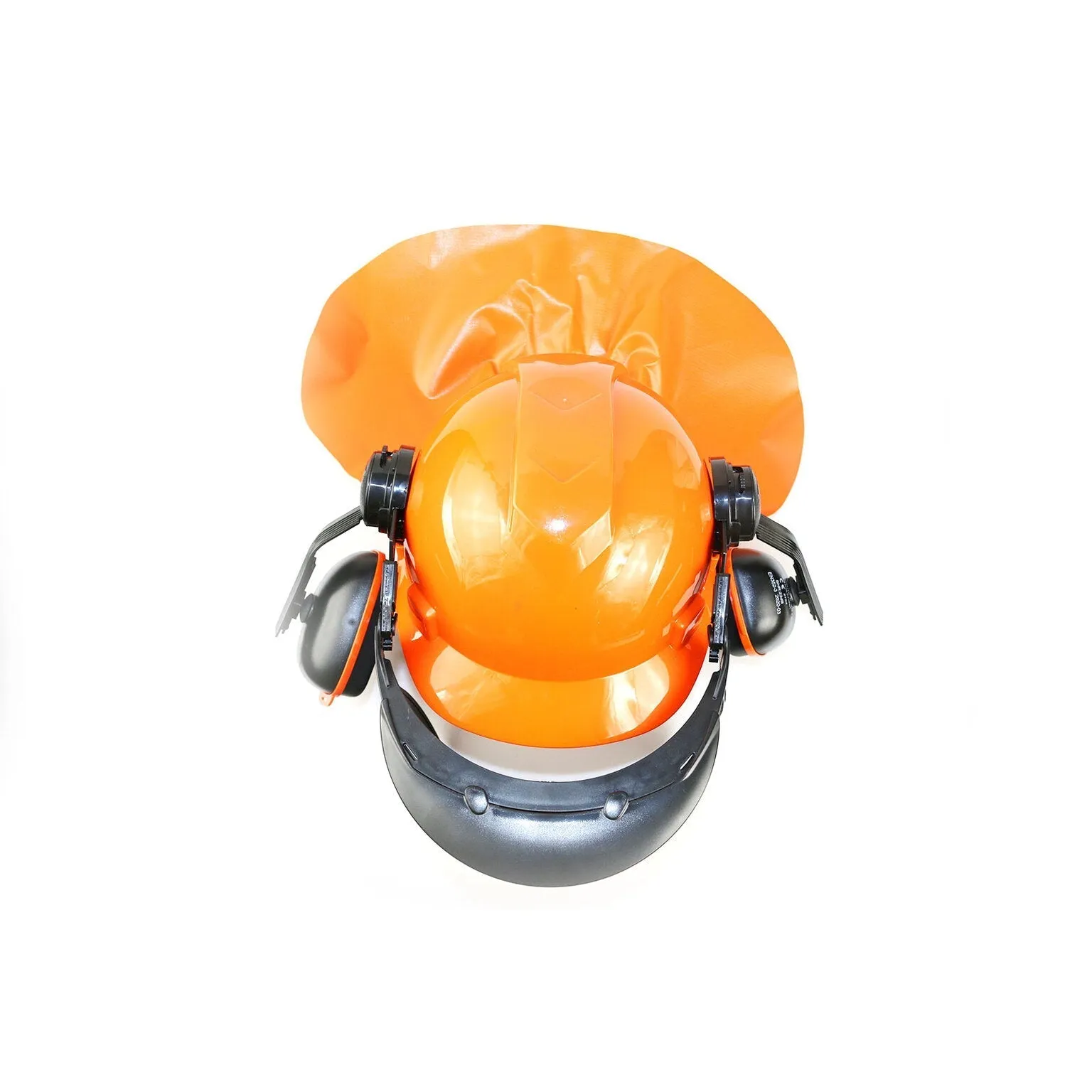 Complete Safety Helmet Visor Ear Muffs Neck Flap Chainsaw Brush Cutter Lawn Mower