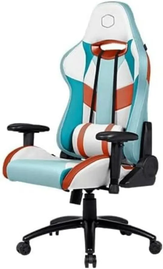 Cooler Master Caliber R2S Gaming Chair for Computer Game, Office and Racing Style Gamer, Comfy Ergonomic Reclining High Back Desk Chairs with Arms & Seat Adjustment Lumbar Support PU Leather, Kanagawa