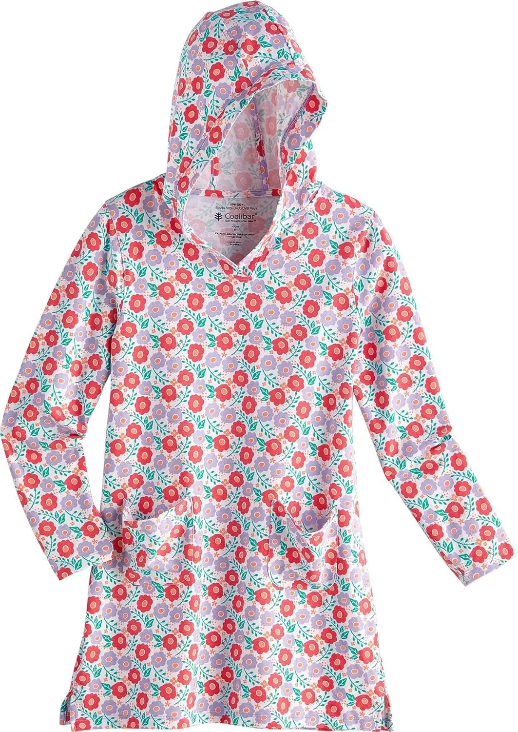 Coolibar UPF 50  Girl's Catalina Beach Cover-Up Dress - Sun Protective