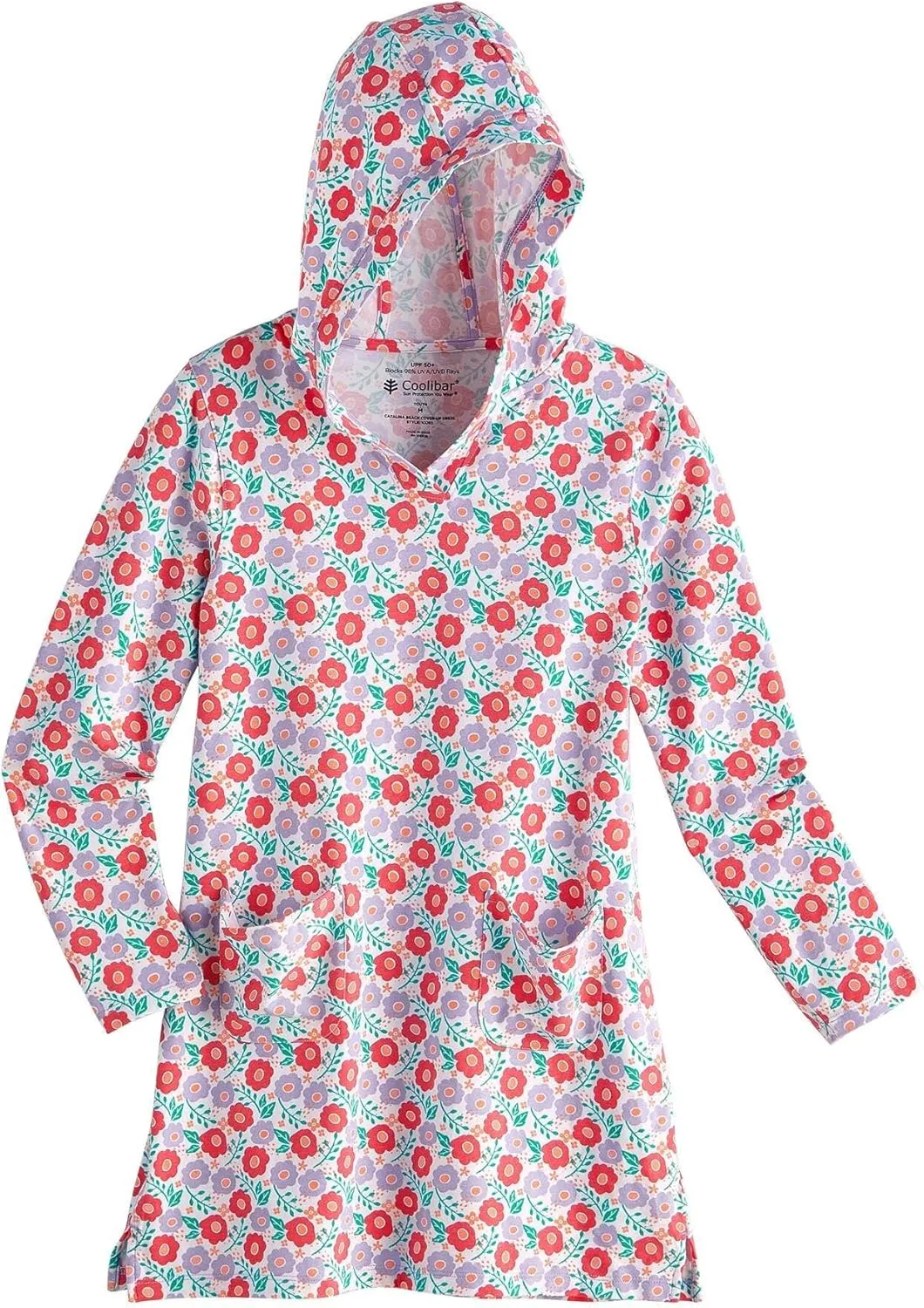 Coolibar UPF 50  Girl's Catalina Beach Cover-Up Dress - Sun Protective