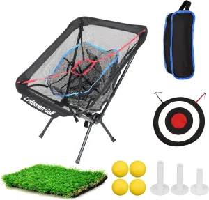 Craftsman Golf Golf Practice Chipping Hitting Net with Practicing Grass Mat for Indoor & Outdoor Use with Golf Accessory