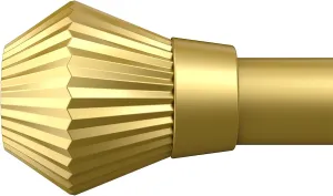 Curtain Rods for Windows 66 to 120 Inch, Gold Curtain Rod with 1 Inch Diameter, Adjustable Drapery Rods with Exquisite Finial for Living Room, Bedroom, Kitchen, Outdoor Patio, Gold
