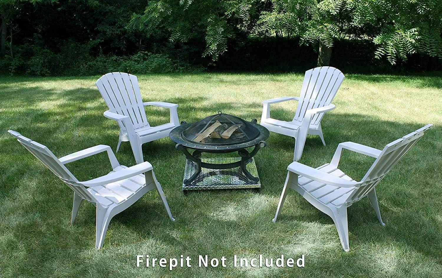 Deck Defender & Grass Guard - Fire Pit Base & Heat Shield - Polished Metal Fireproof Pad for Under Fire Pit - Heat Resistant Protector for Deck, Grass, Patio - Protect Surfaces from Heat Damage