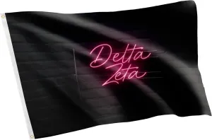 Desert Cactus Delta Zeta Flag Sorority Banner 3x5 feet Sign Decor (Flag - Neon Sign)