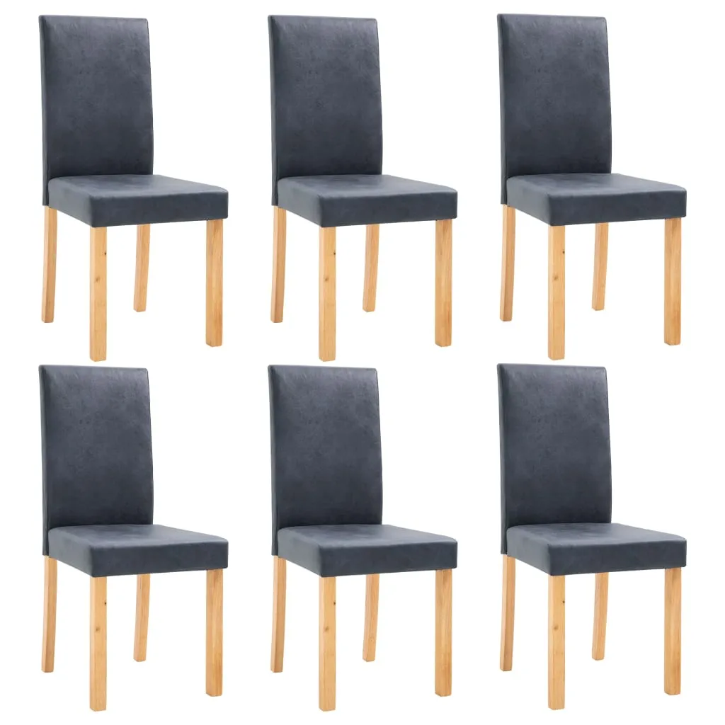 Dining Chairs 2 pcs Brown Faux Suede Leather
