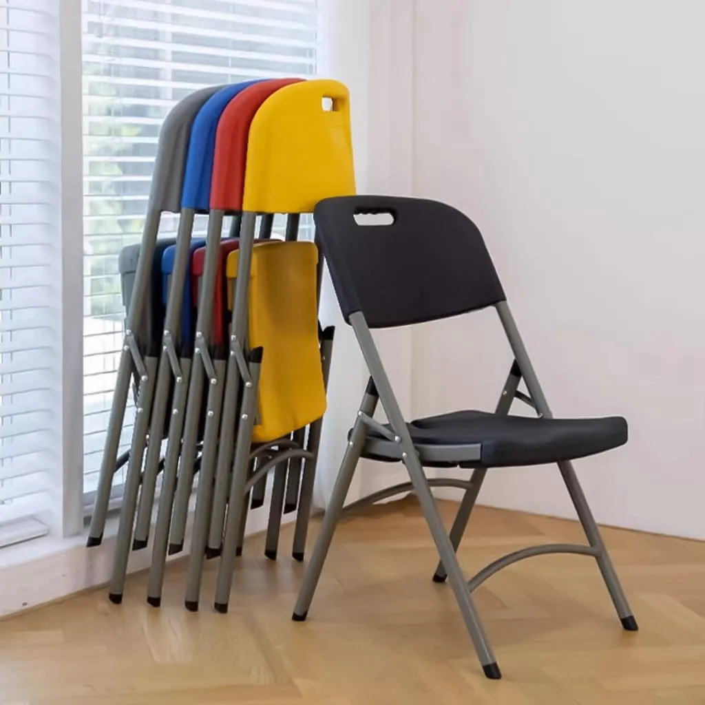 Dining Folding Chair Office Chairs Camping Office Chair with Metal Frame,Foldable Dining Chairs Desk Chair Thick Metal Chairs for Foldable Home, Office, Dining, Reception(Green-1)
