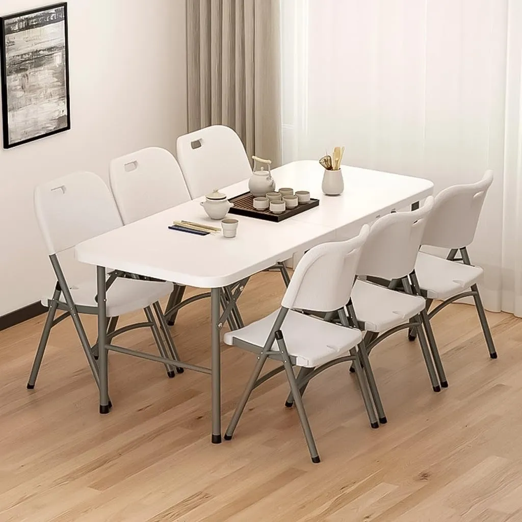 Dining Folding Chair Office Chairs Camping Office Chair with Metal Frame,Foldable Dining Chairs Desk Chair Thick Metal Chairs for Foldable Home, Office, Dining, Reception(Green-1)
