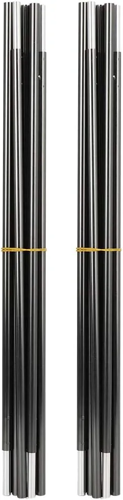 Double Tent Pole Set, Sturdy Aviation Aluminum Rods for Outdoor Camping Gear (2 Pieces)