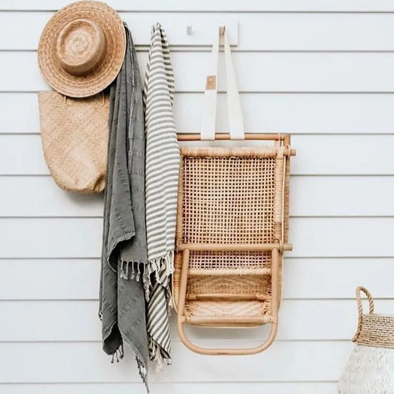 Dunsmuir Handmade Rattan Folding Deck Chair